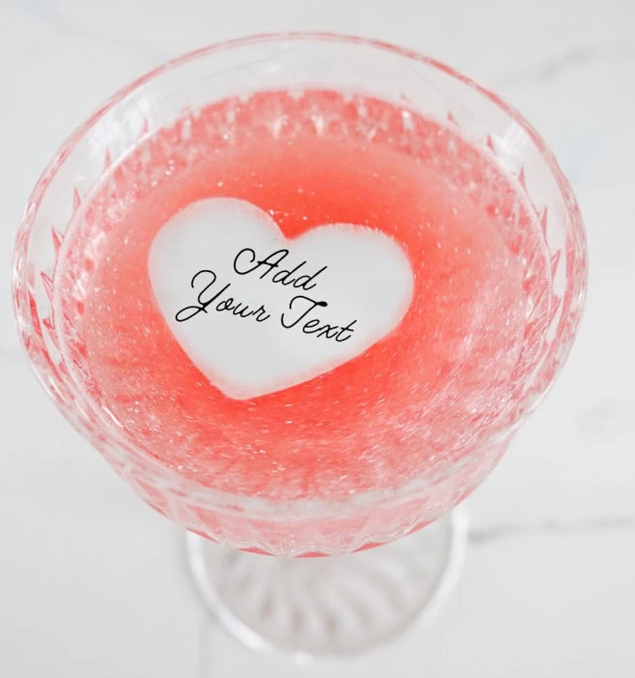 40 Heart Shaped Customizable  Edible Cocktail garnish