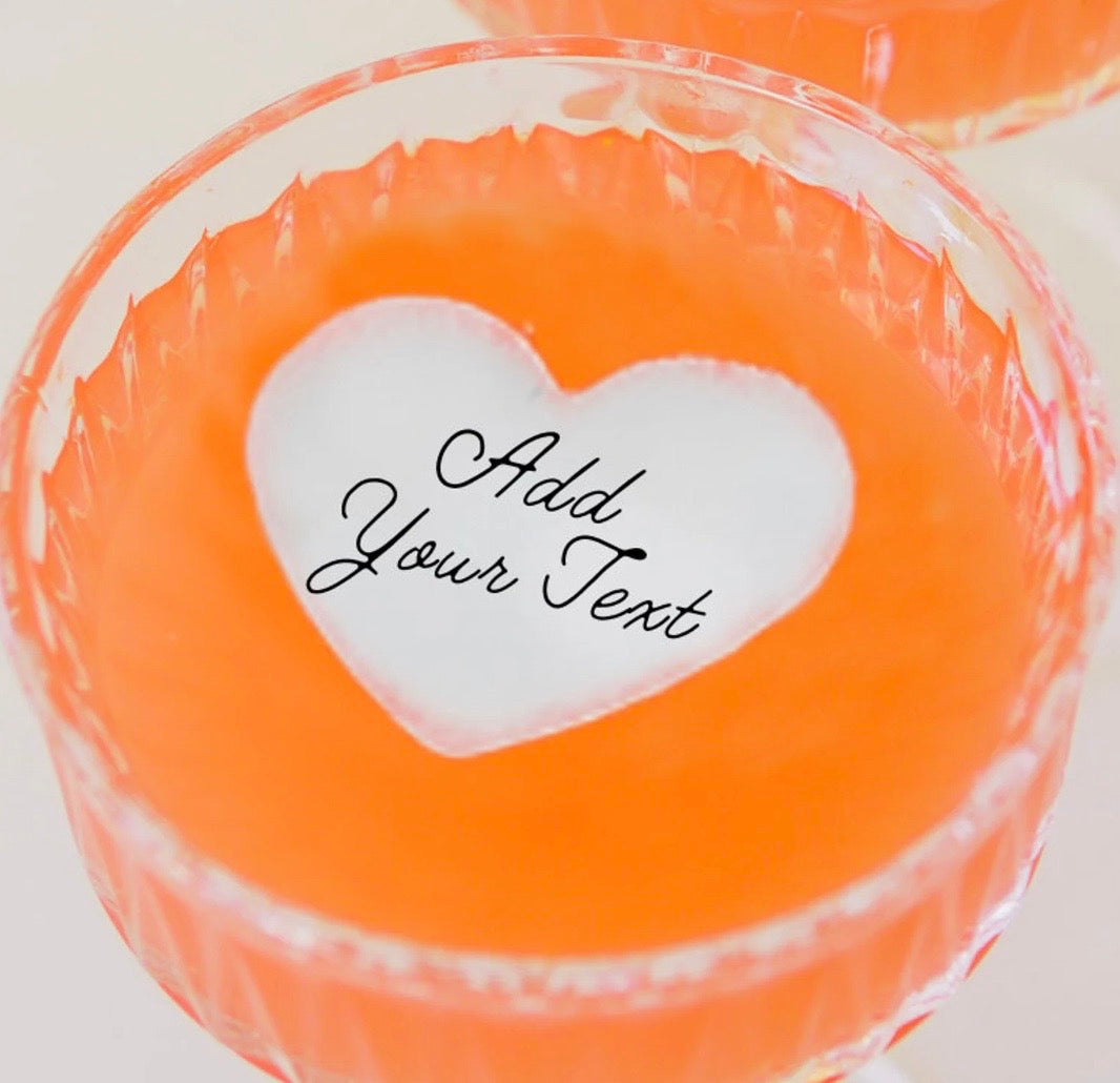 40 Heart Shaped Customizable  Edible Cocktail garnish